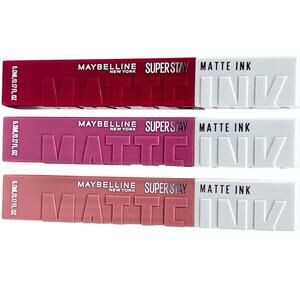 Maybelline Super Stay Matte Ink 65 Seductress 15 Lover 20 Pioneer Lot of 3